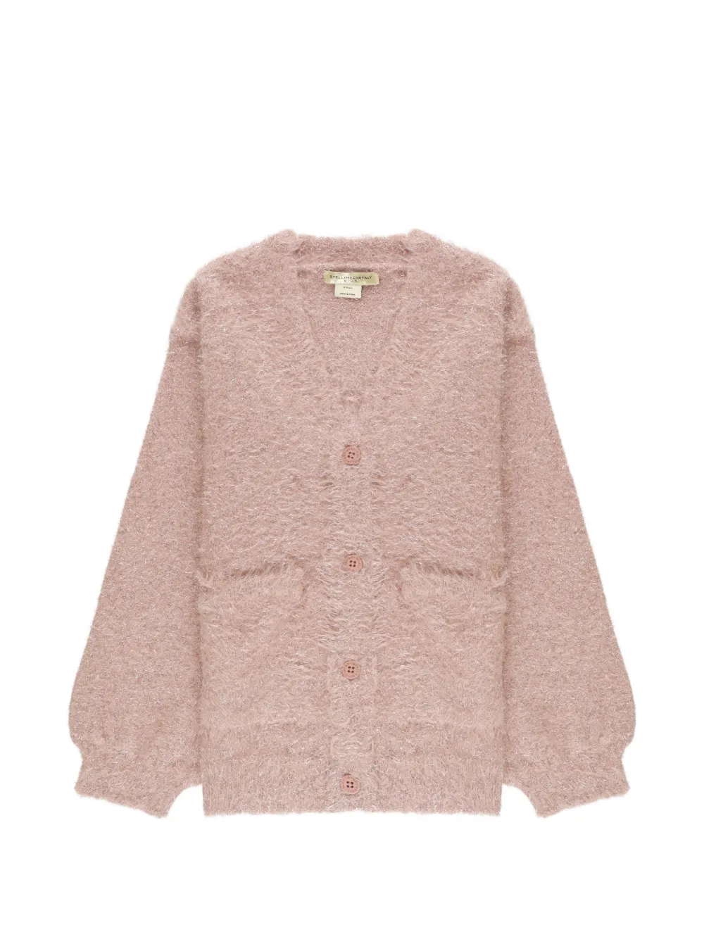 Stella McCartney Kids brushed-effect button-up cardigan - Rose
