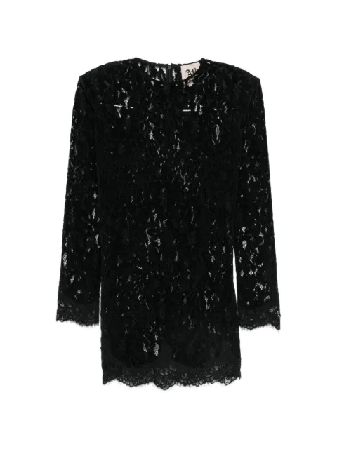 Aniye By lace-overlay belted mini dress