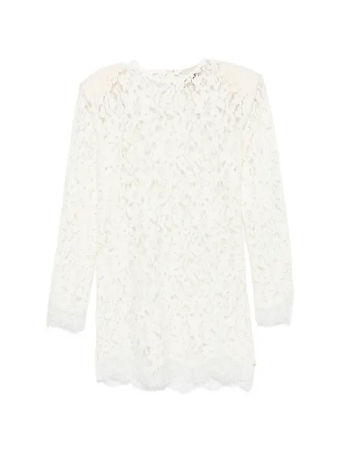 Aniye By lace-overlay long-sleeve mini dress