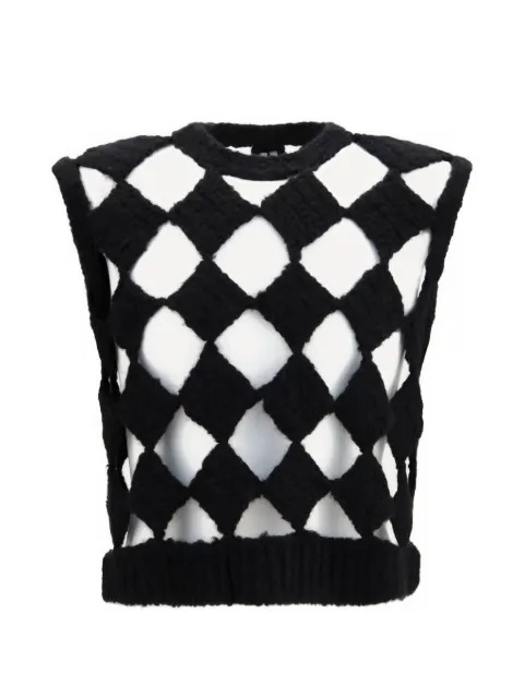 Rick Owens open-knit diamond-pattern vest