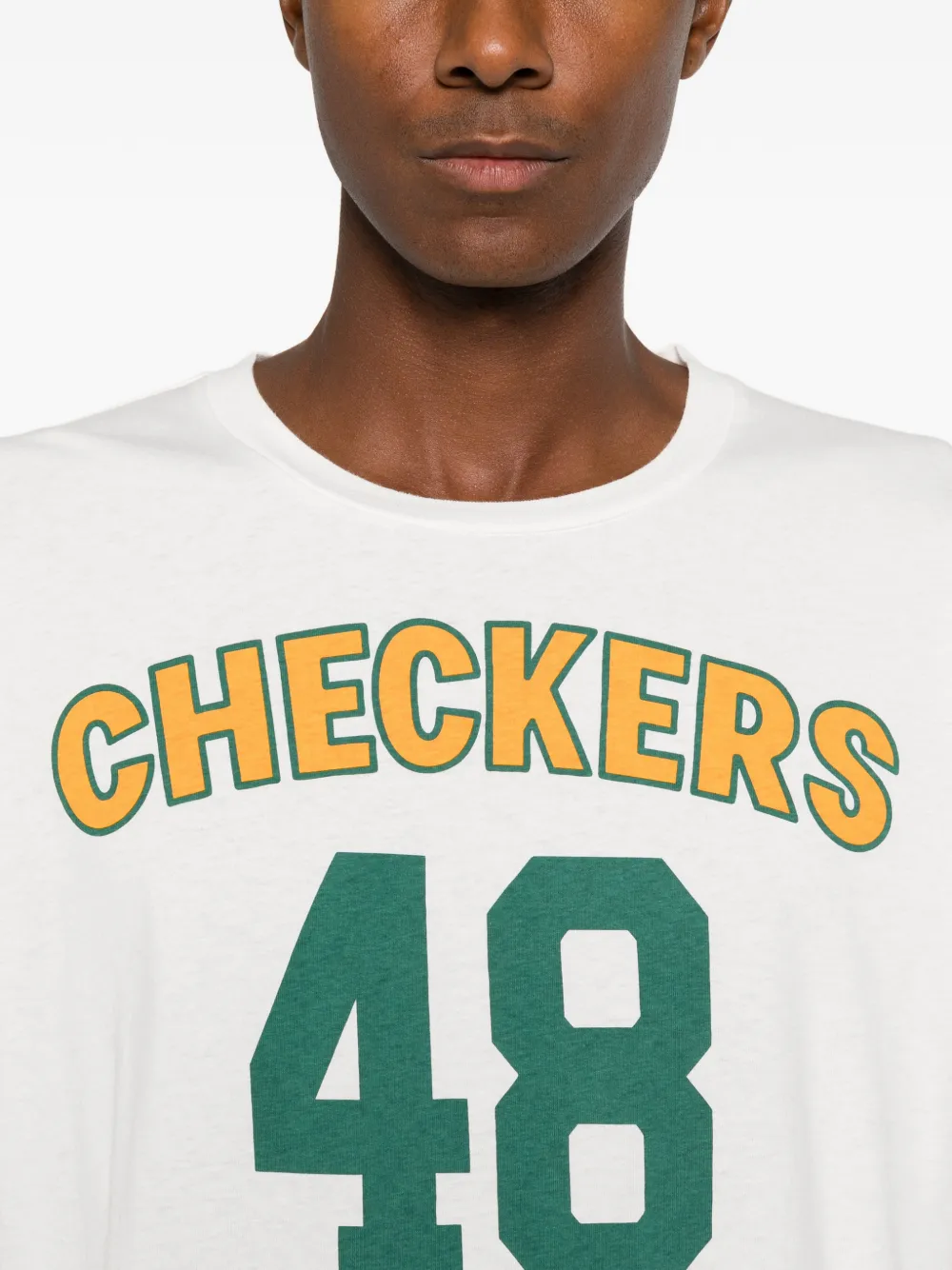BODE Checkers honkbal-T-shirt Wit