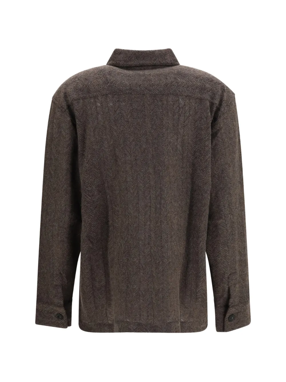 Missoni cashmere-blend shirt with zig zag motif Bruin