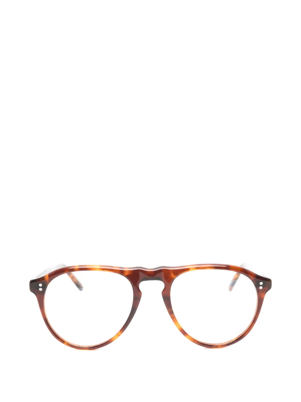 Lesca Tony round-frame glasses Bruin