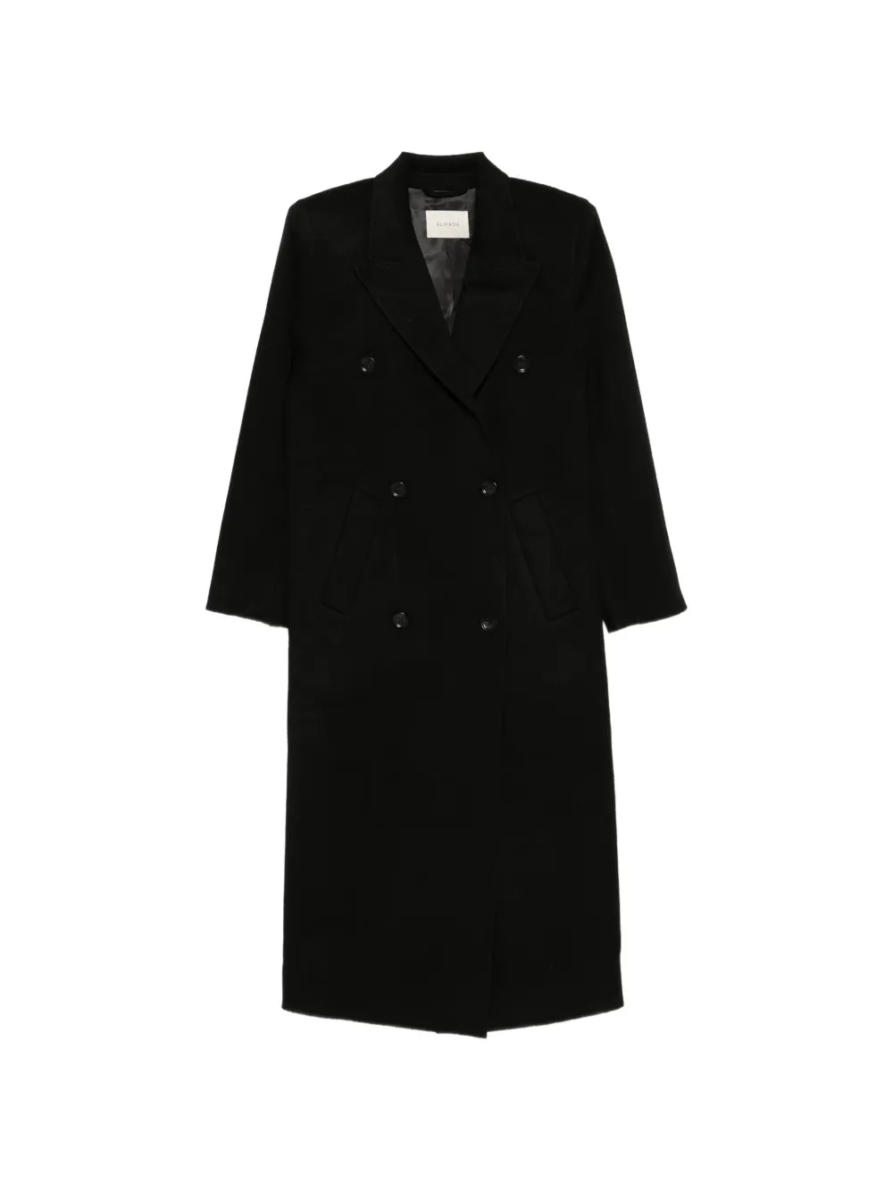 Almada Label Deja Double-breasted Coat In Black