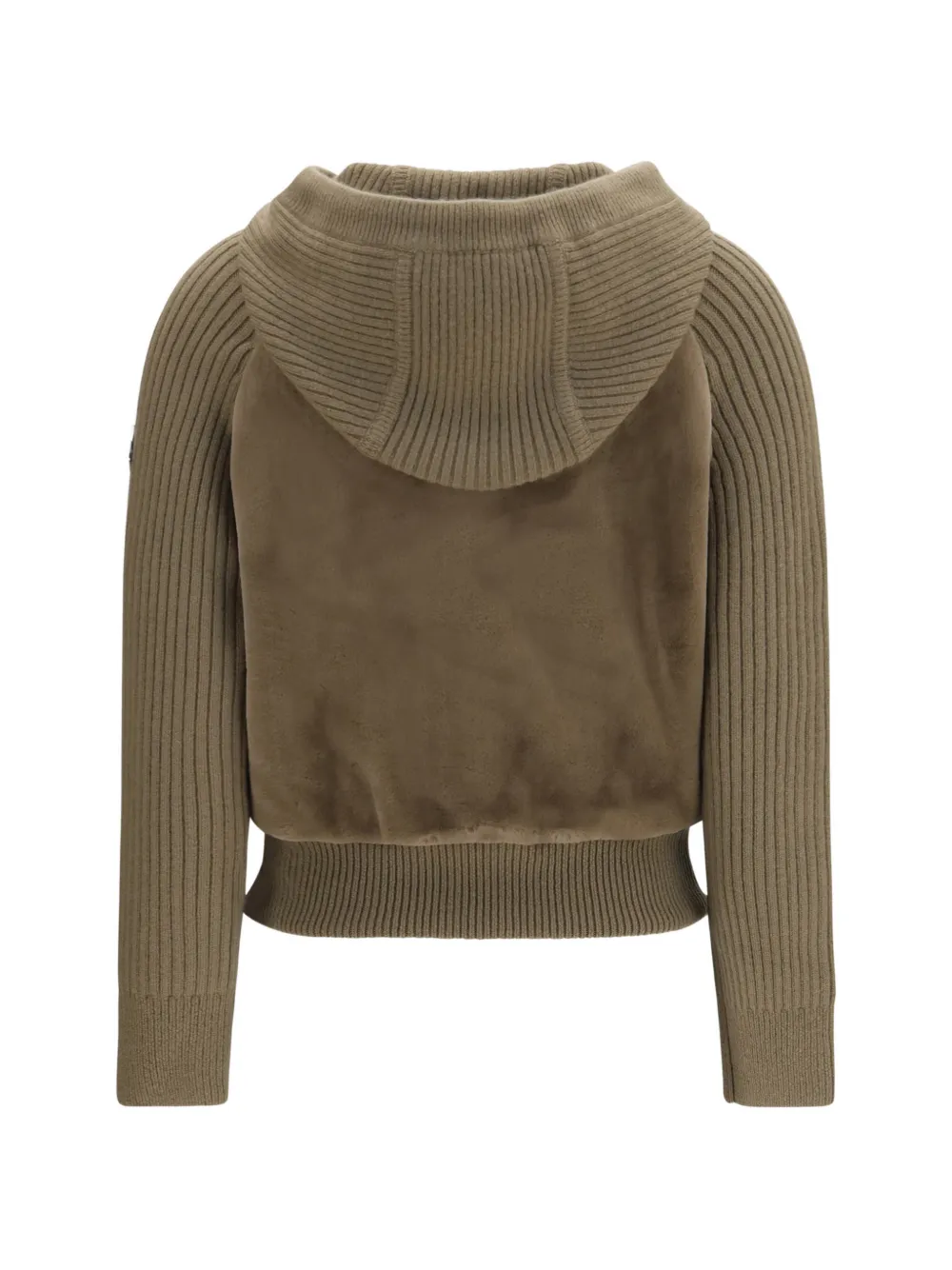 Moose Knuckles Junction faux-fur panel cardigan Bruin
