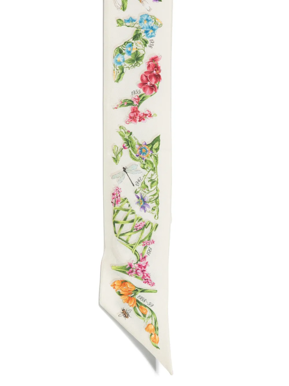 Ferragamo floral-print silk scarf Zwart