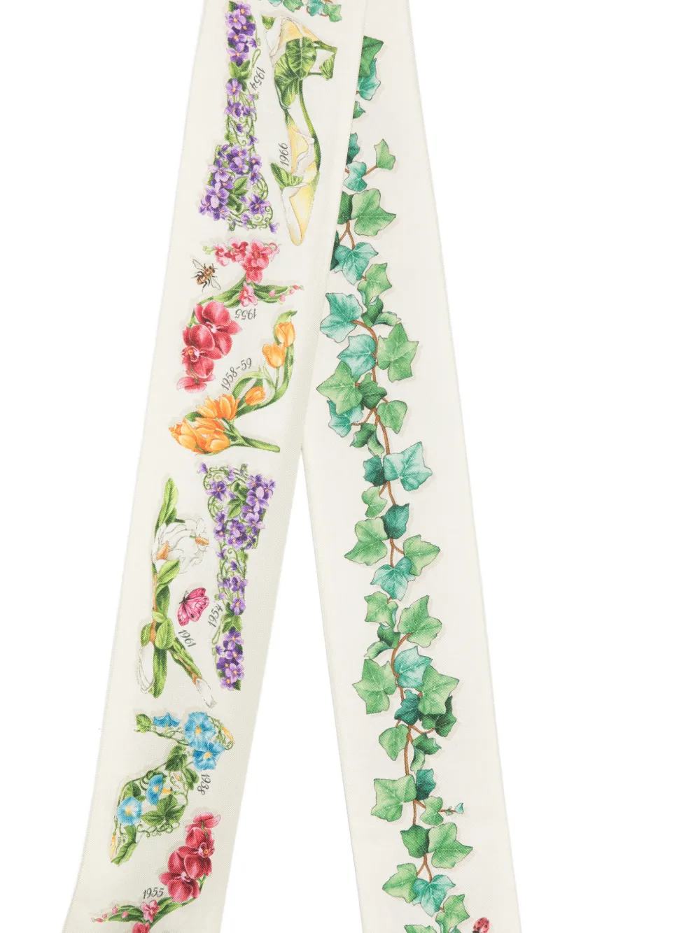 Ferragamo floral-print silk scarf Zwart