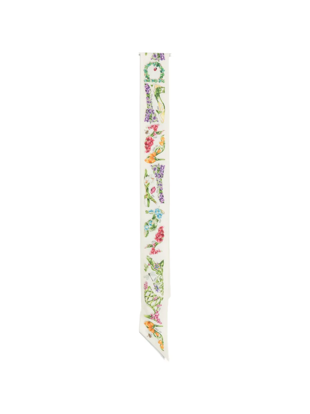 Ferragamo floral-print silk scarf Beige