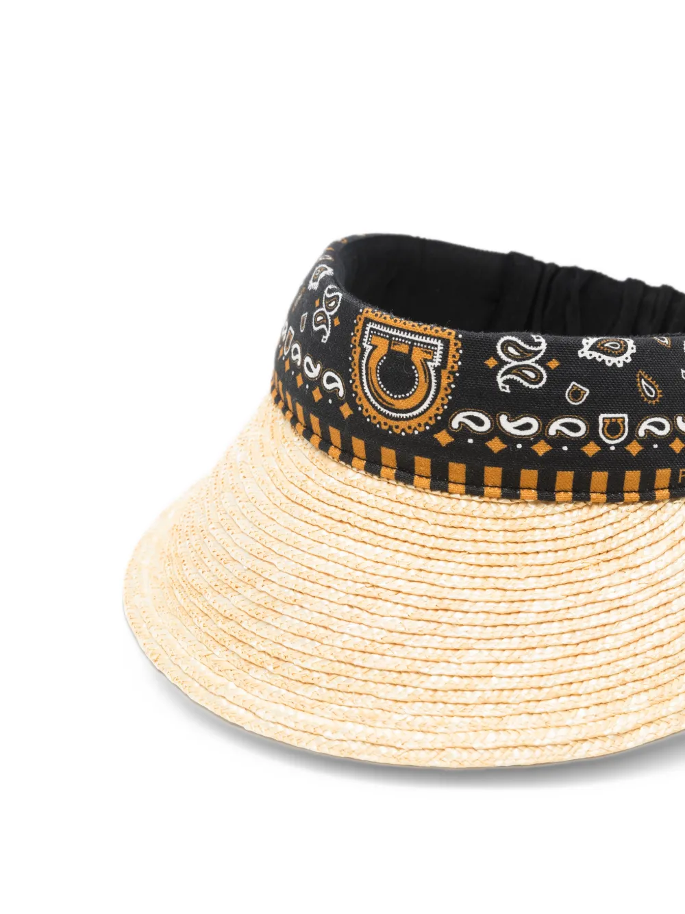 Ferragamo Gancini printed-panel visor Beige
