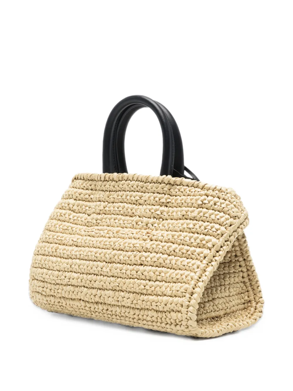Ferragamo mini Hug woven tote bag Beige