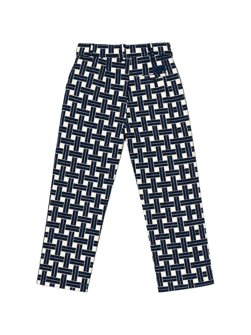 Kenzo geometric-print tailored trousers Blauw