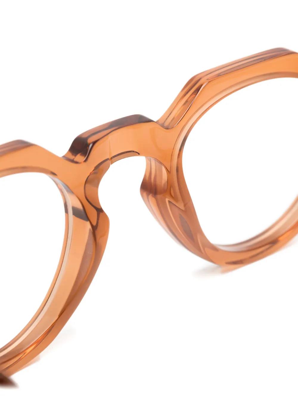 Lesca Crown XL Panto geometric-frame glasses Oranje