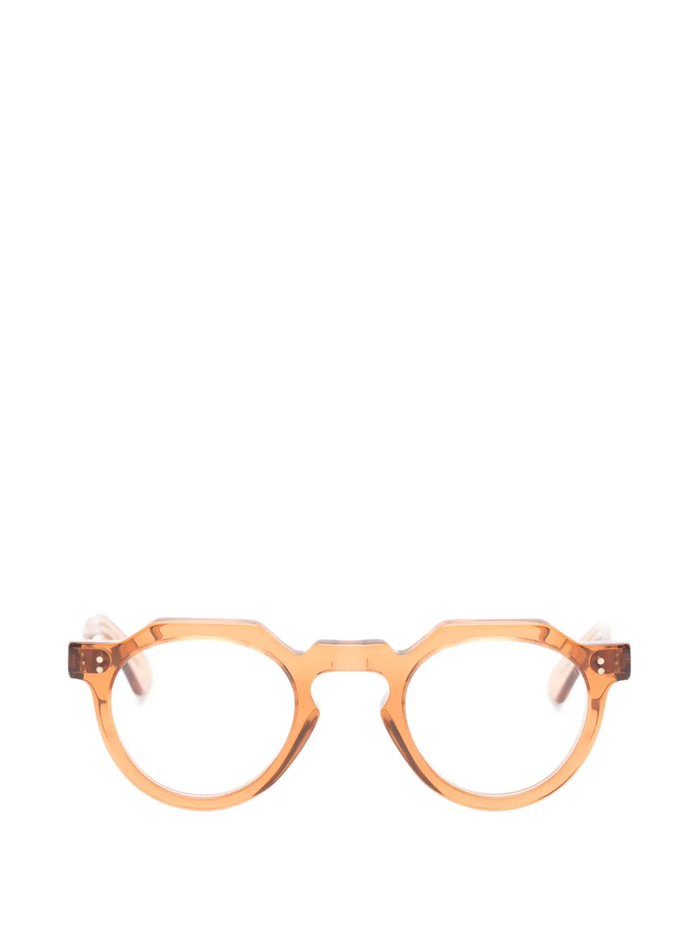 Lesca Crown XL Panto geometric-frame glasses Oranje