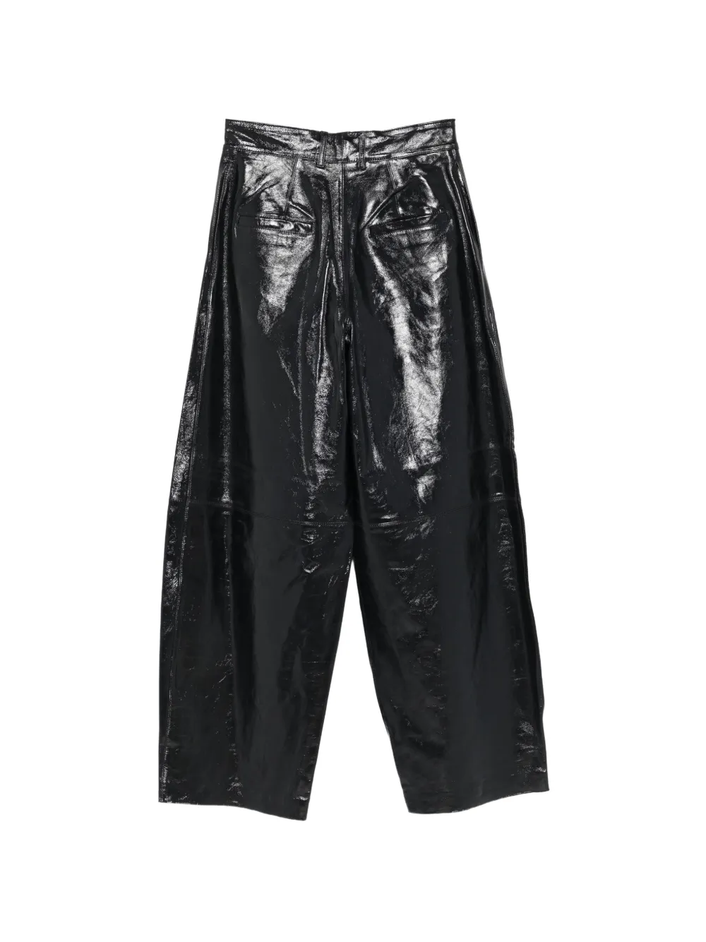 Alysi glossy panelled trousers Zwart