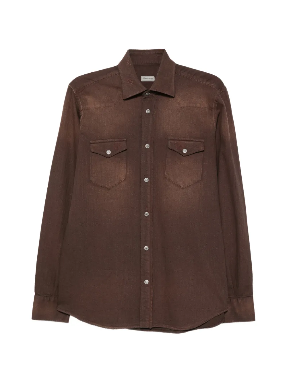 SARTORIO NAPOLI faded-effect Western-yoke shirt