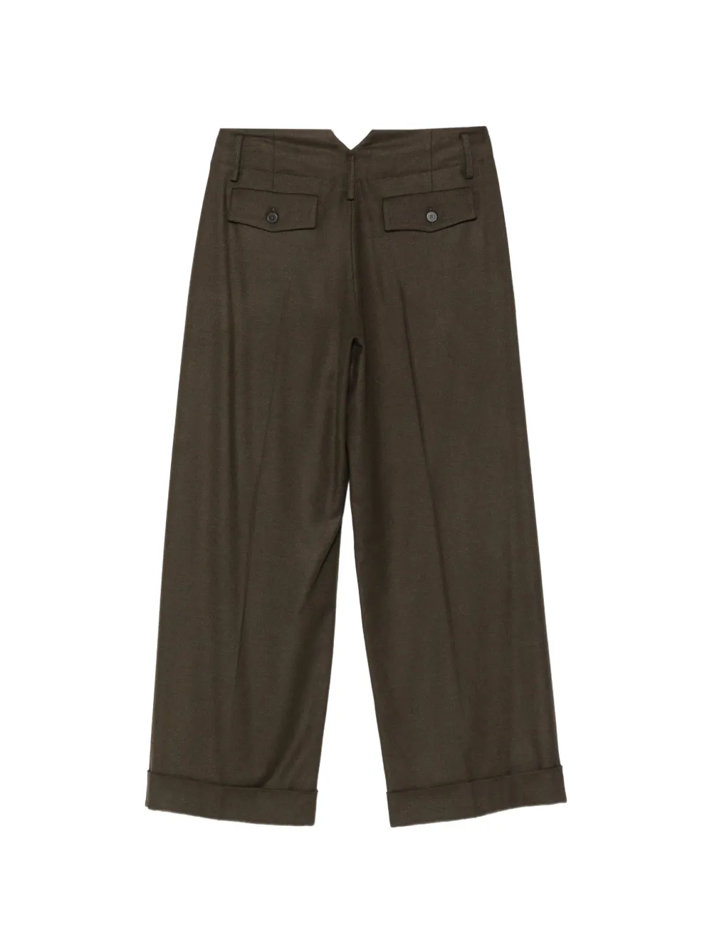Alysi pleated turned-up tailored trousers Groen