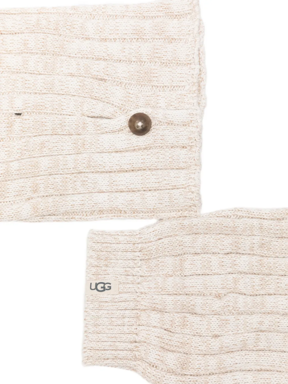 UGG ribbed button-detail leg warmers Beige