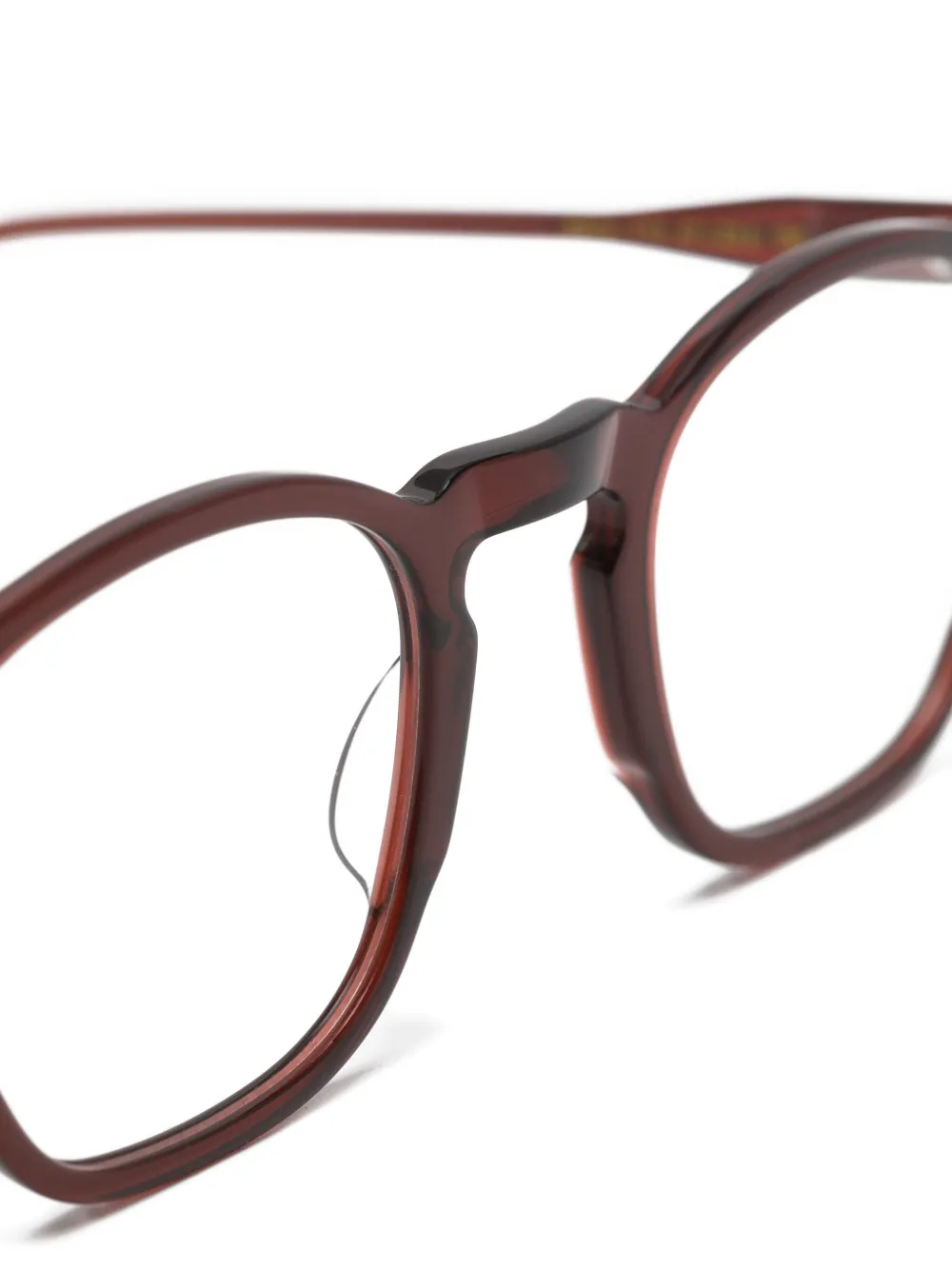 Lesca round-frame glasses Rood