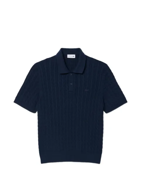 Lacoste cable-knit polo shirt