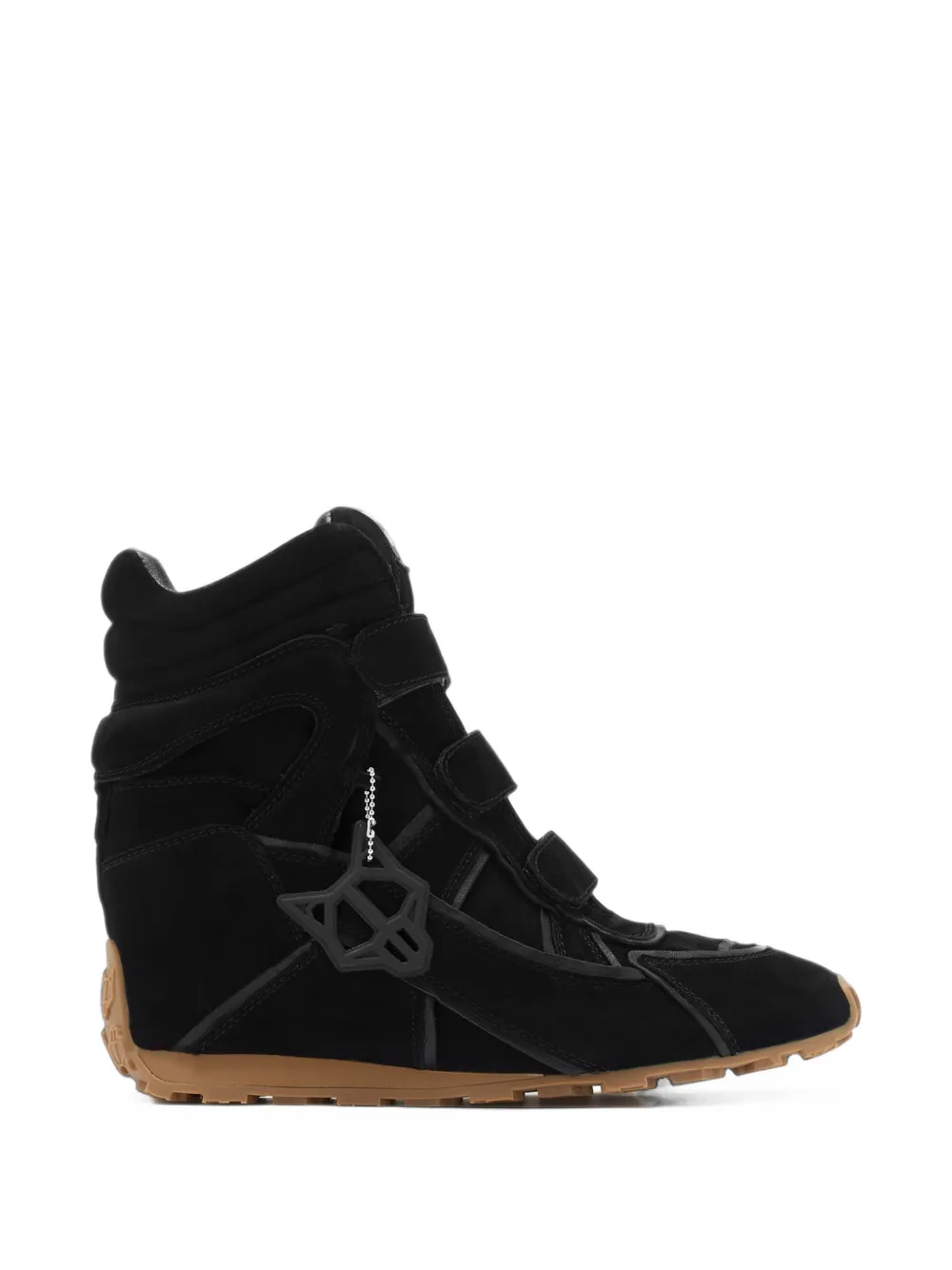 NAKED WOLFE Element touch-strap wedge sneakers - Noir