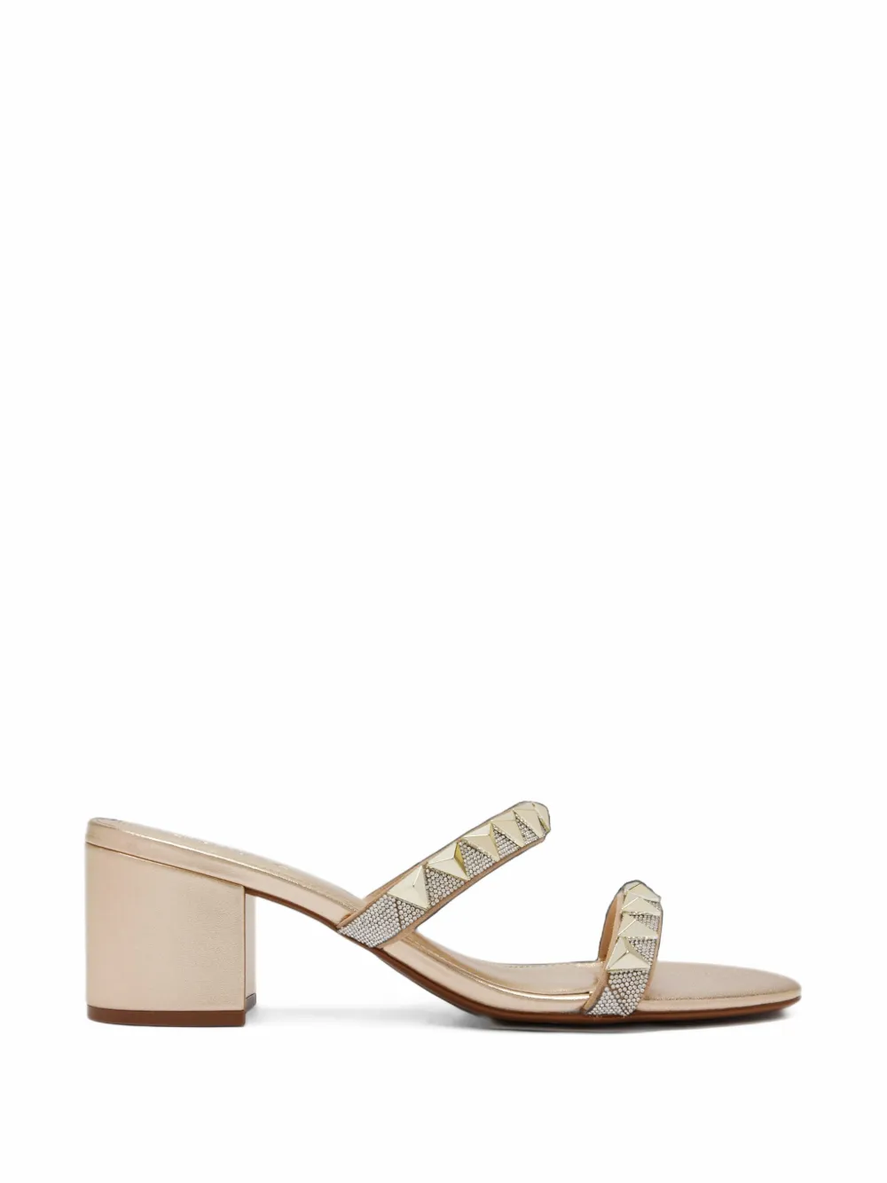 Schutz crystal-embellished studded sandals - Or Schutz crystal-embellished studded sandals - Or