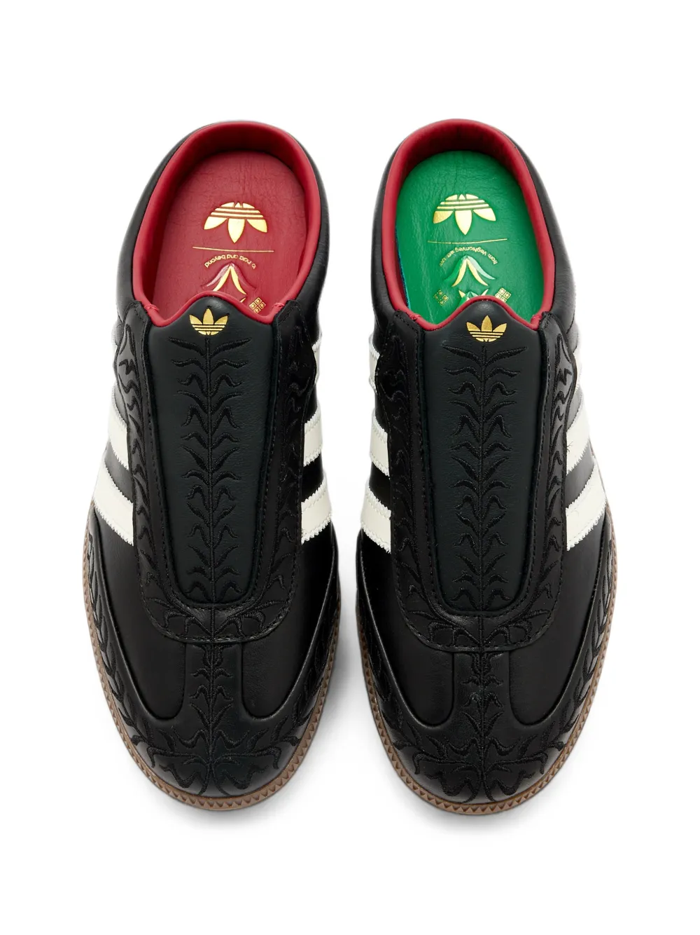 adidas Samba embroidered leather sneakers Zwart
