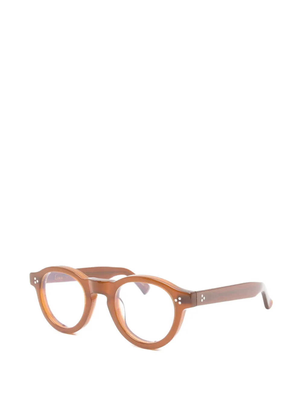 Lesca Gaston round-frame glasses Bruin