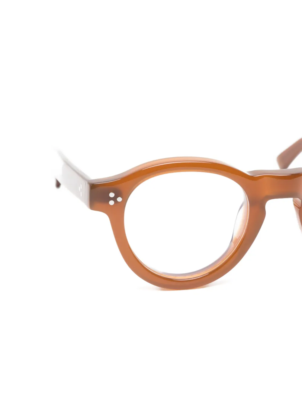 Lesca Gaston round-frame glasses Bruin