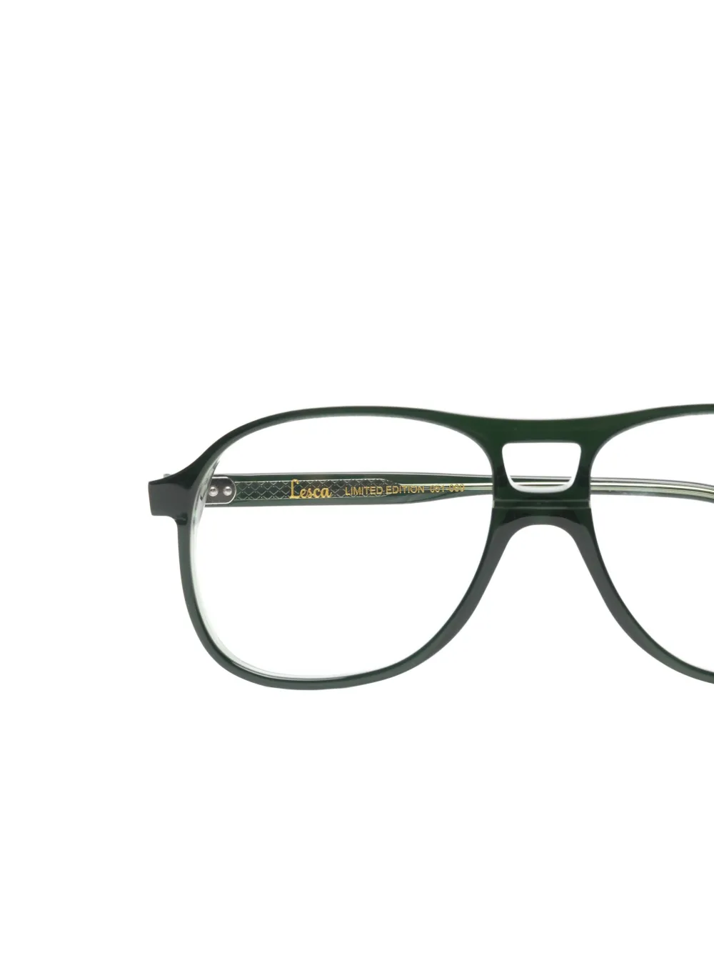 Lesca Rock pilot-frame glasses Groen