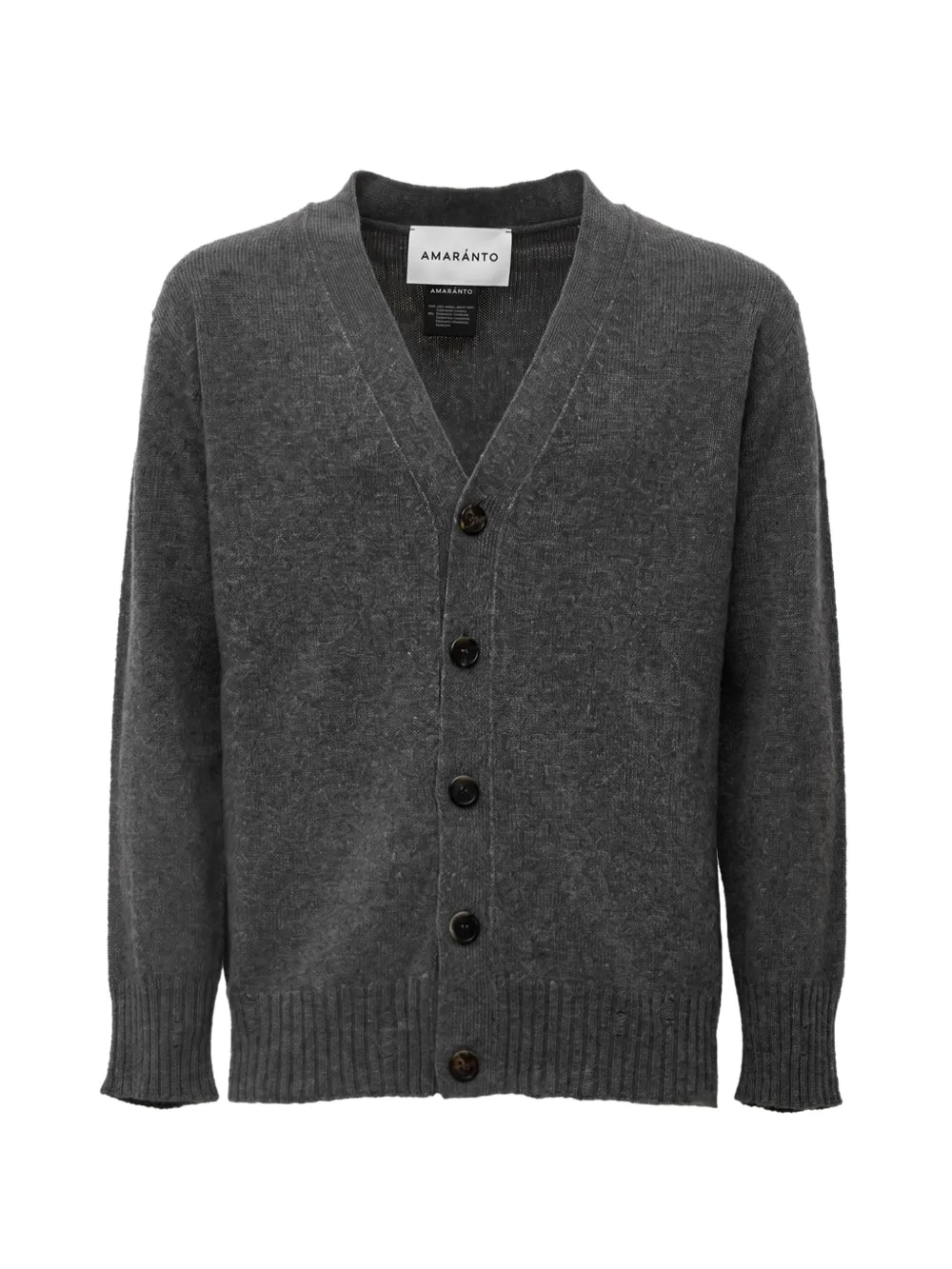 AMARANTO V-neck button-up cardigan - Gris AMARANTO V-neck button-up cardigan - Gris
