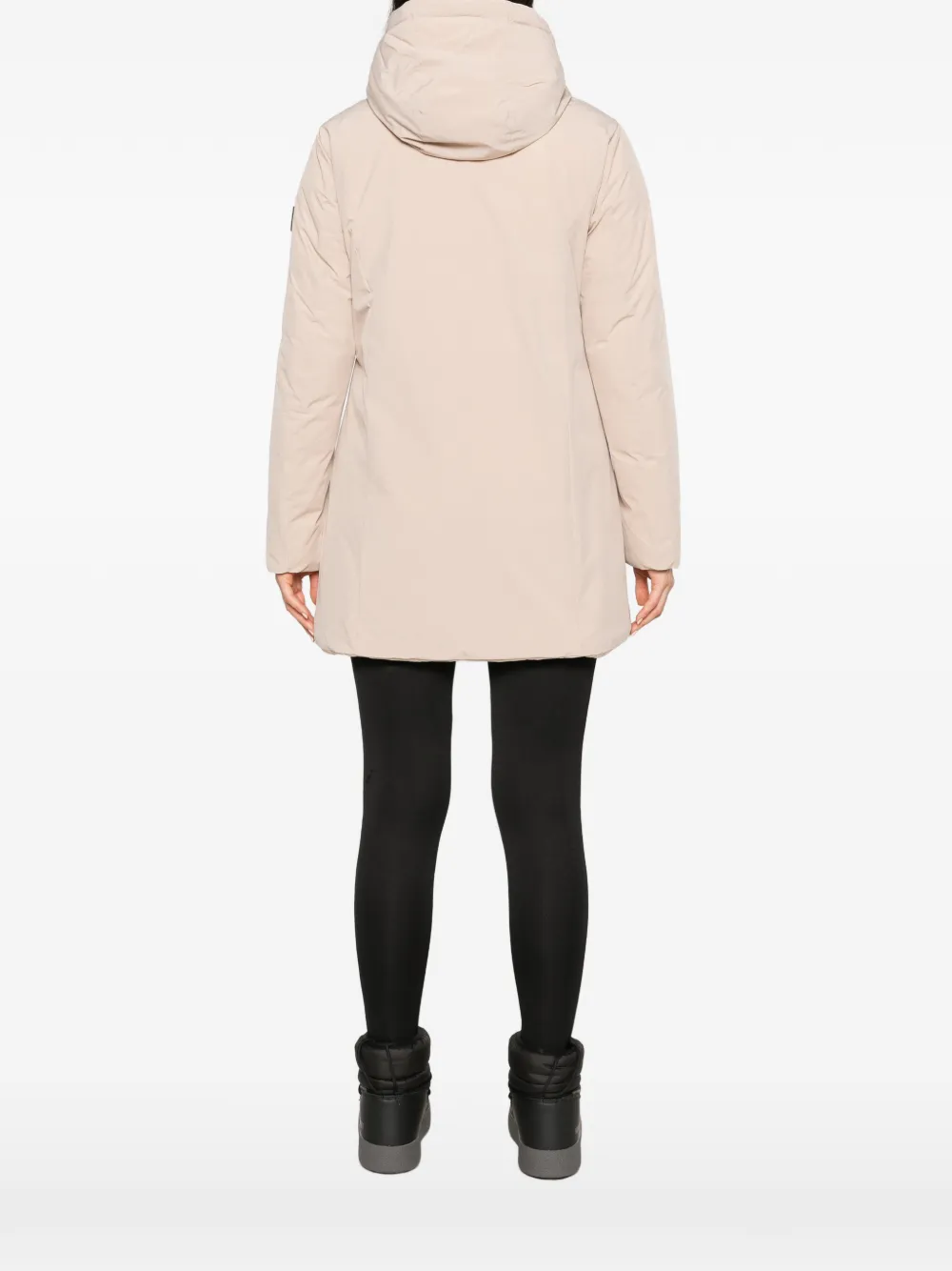 Canadian hooded zip-up coat Beige