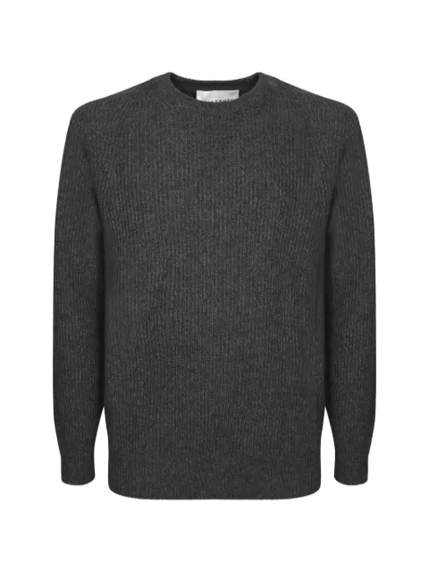 AMARANTO  ribbed-knit raglan-sleeve sweater