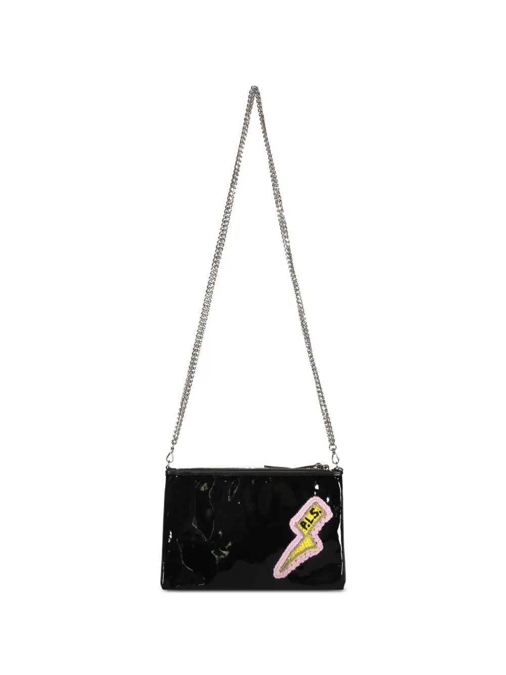Philosophy Di Lorenzo Serafini lightning-patch leopard-print clutch bag - Schwarz