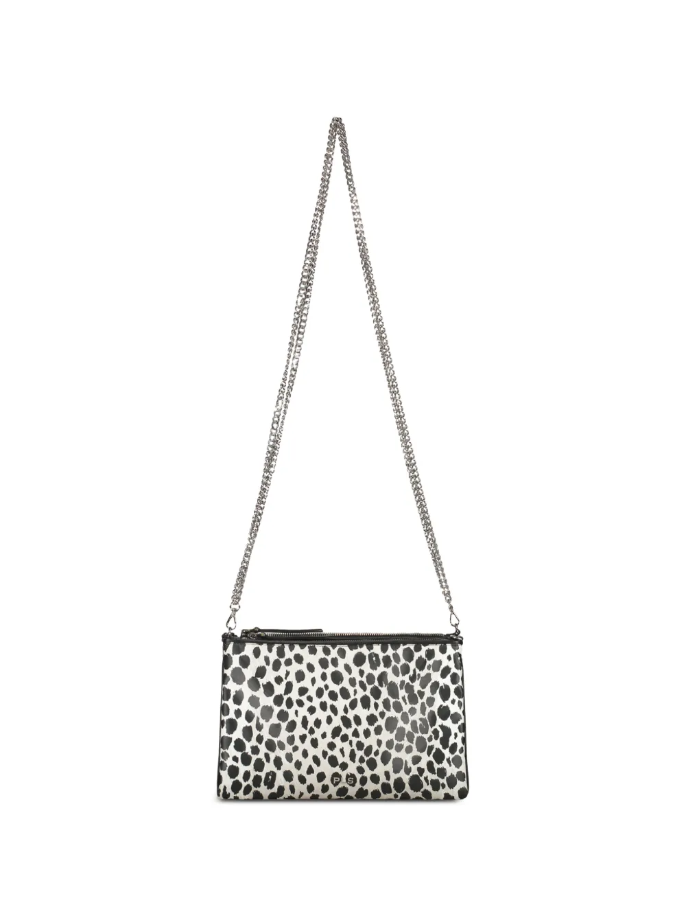 Philosophy Di Lorenzo Serafini lightning-patch leopard-print clutch bag Zwart