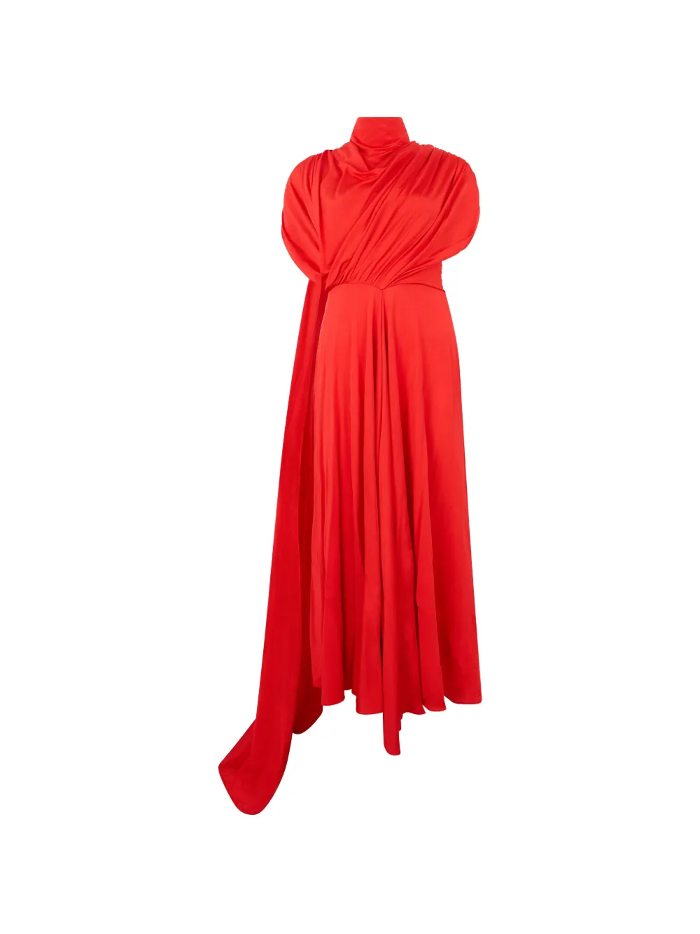 Ellery Dolomith asymmetric back-train maxi dress