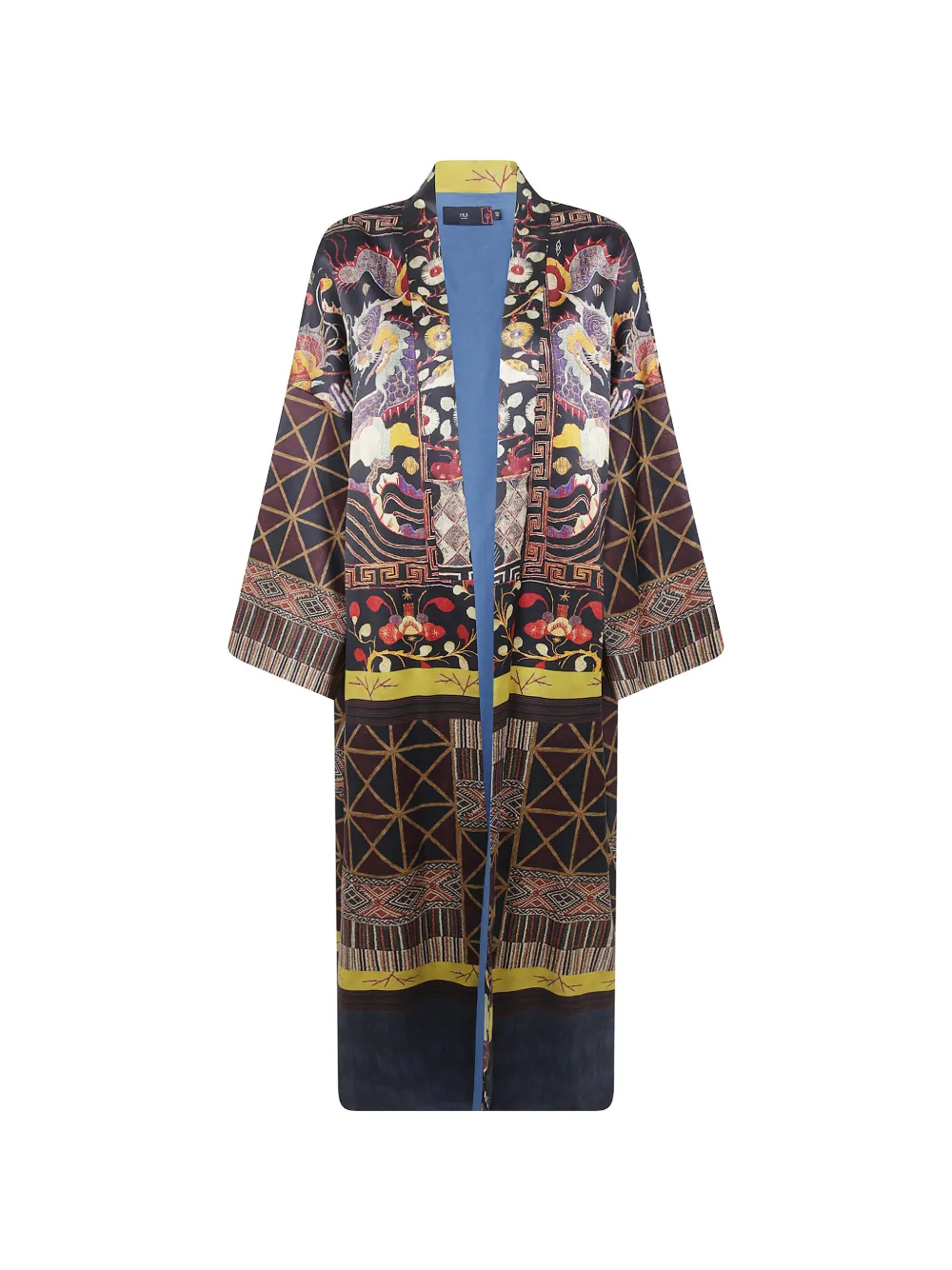 HUI MILANO graphic-print silk coat