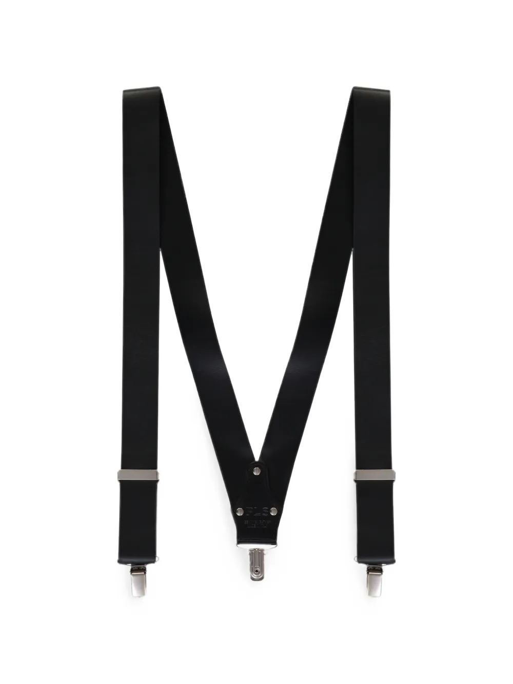Philosophy Di Lorenzo Serafini riveted leather suspenders - Schwarz