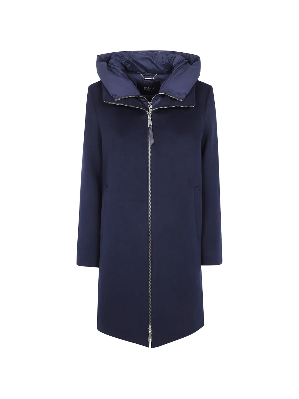Seventy hooded zip-up coat - Blau