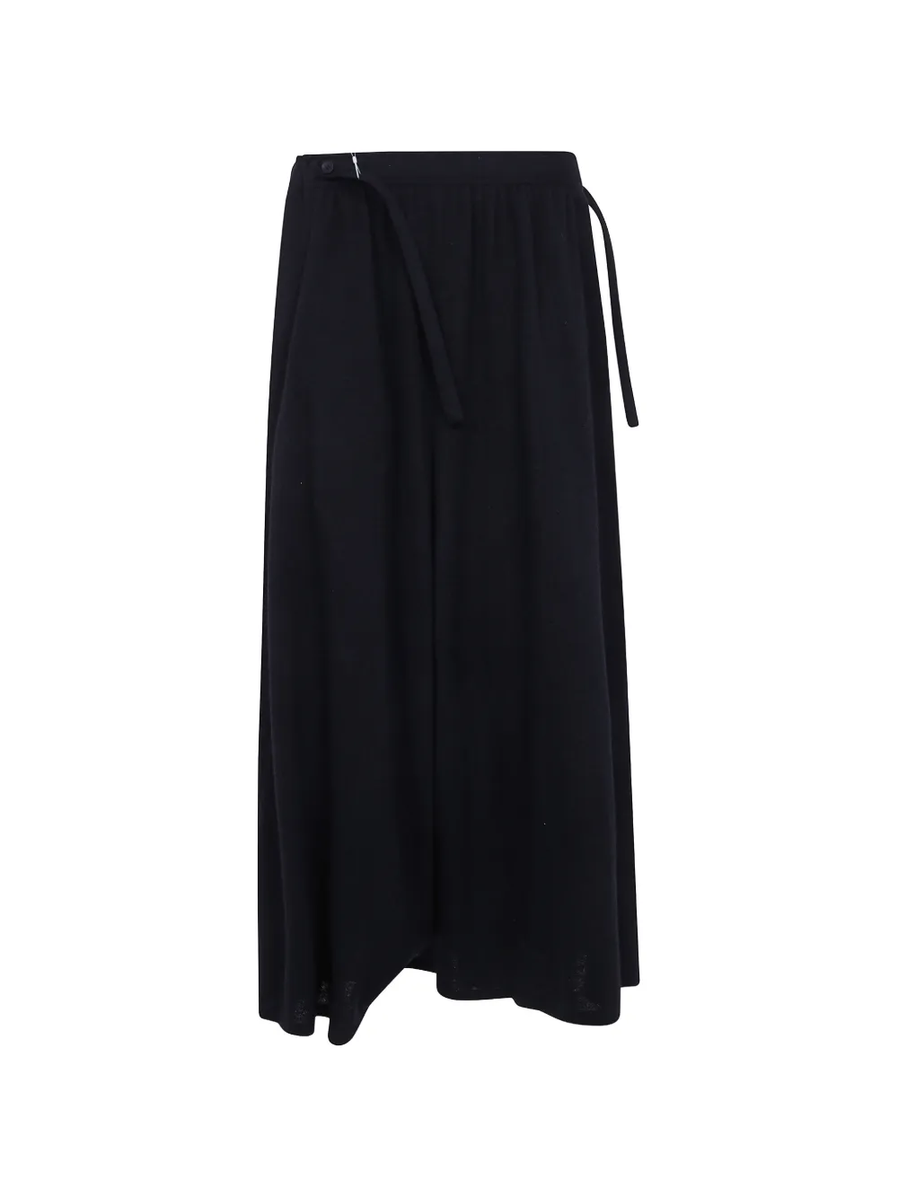 Yohji Yamamoto belted wool trousers Zwart