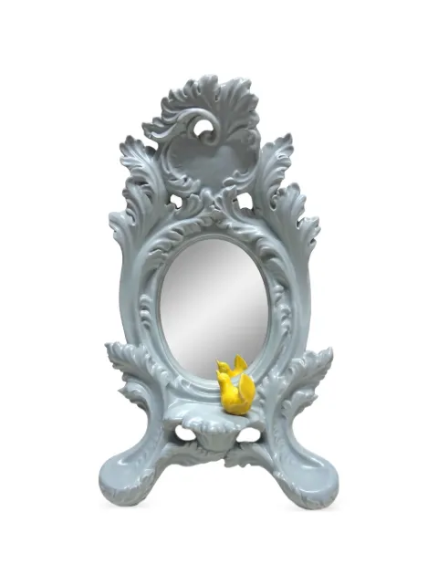 REBIRTH CERAMICS ornate bird-detail mirror