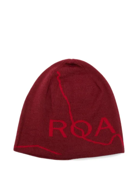 ROA logo-intarsia beanie hat