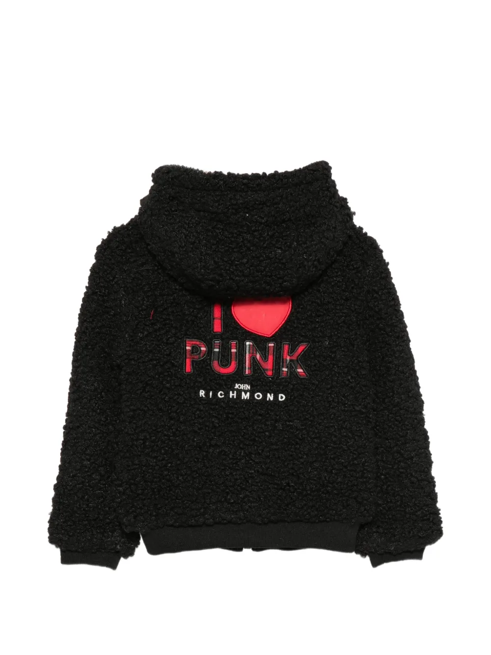 John Richmond Junior heart-patch jacket Zwart
