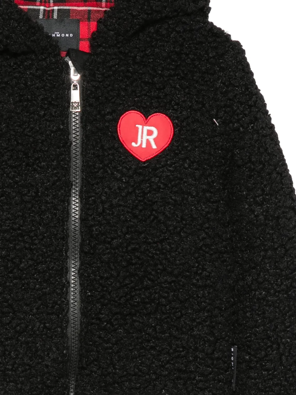John Richmond Junior heart-patch jacket Zwart