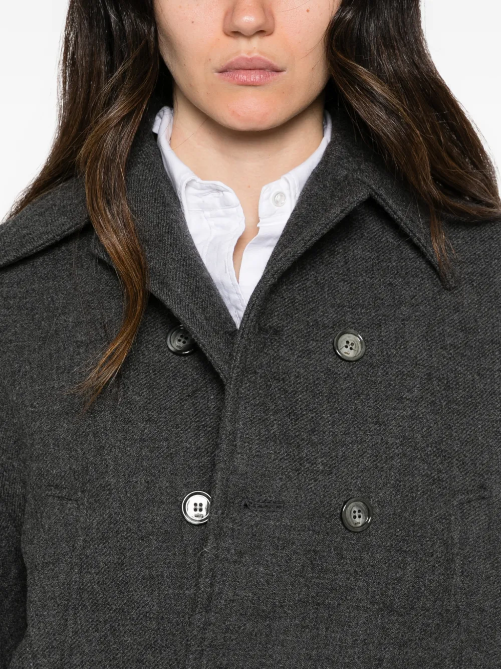 AMI Paris double-breasted bomber jacket Grijs