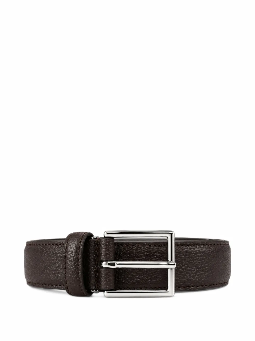 Anderson's Pebbled Leather Belt In Brown