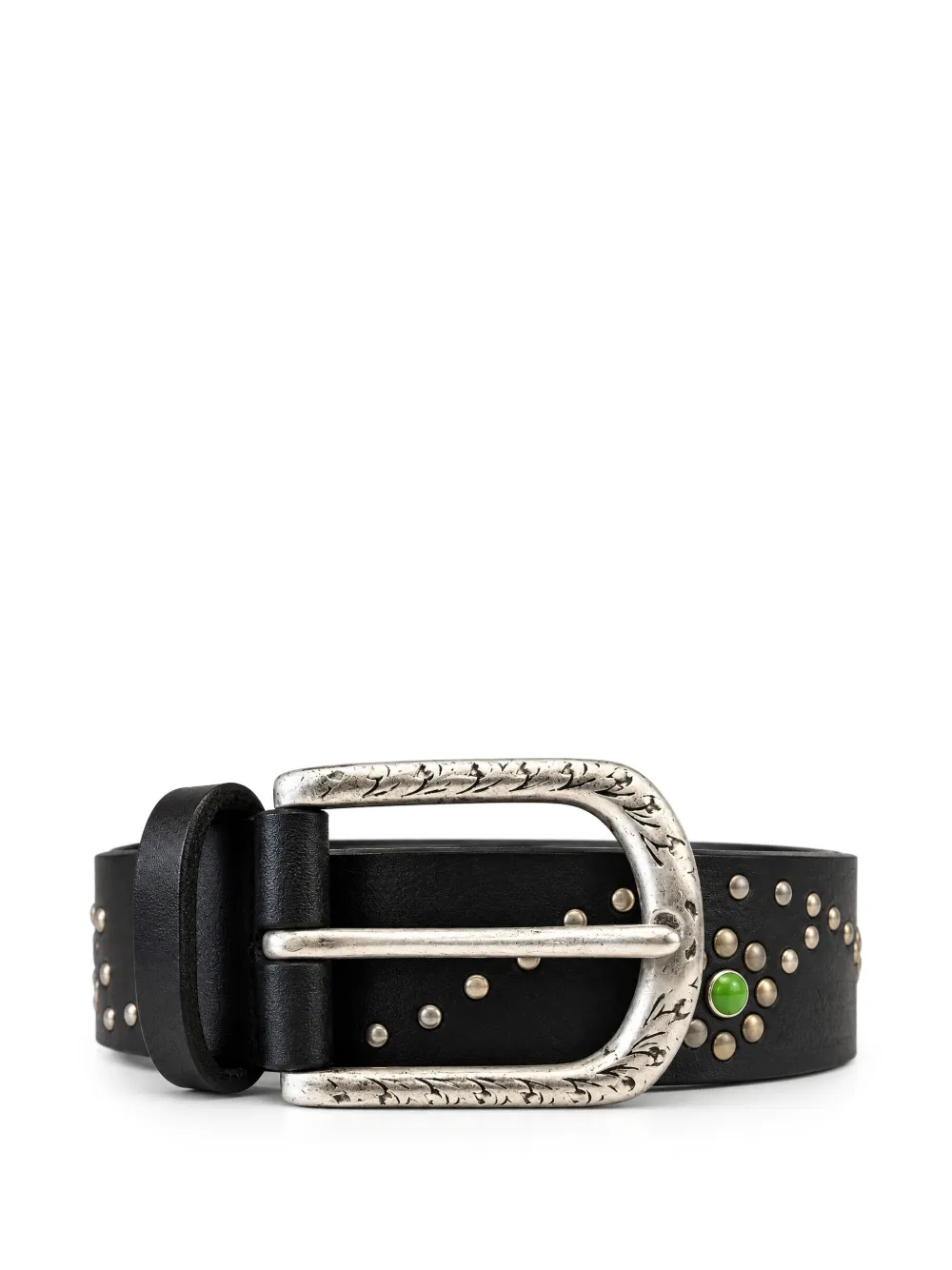 Anderson's stud-embellished leather belt - Black