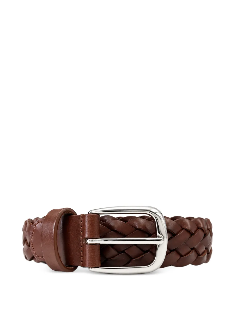 Anderson's woven leather belt - Marrone