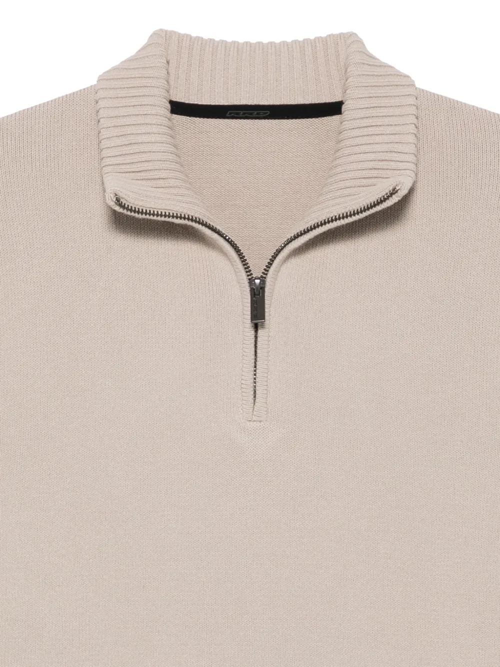RRD quarter-zip knitted sweater Beige