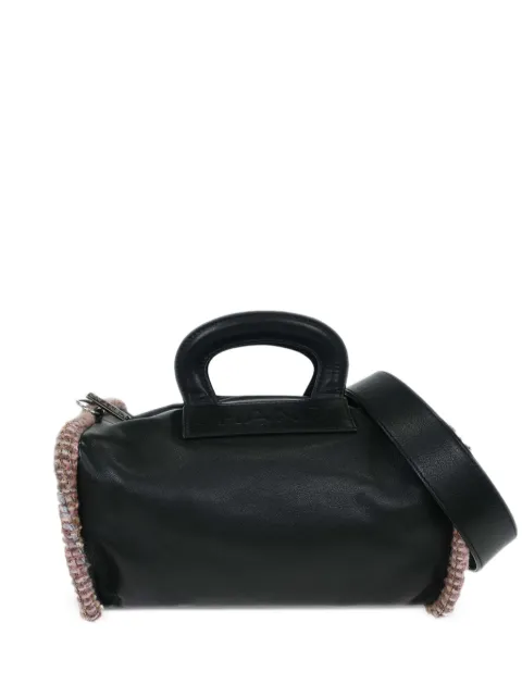 CHANEL Pre-Owned tote de piel de cordero con ribete de tweed 2003-2004