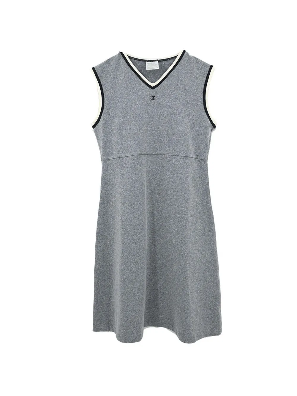 CHANEL Pre-Owned 1998 sleeveless mini dress - Gris CHANEL Pre-Owned 1998 sleeveless mini dress - Gris
